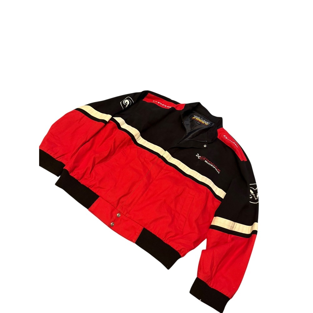 Dodge Jacket Mens Large Red Black Motorsports Vintage Racing  essex‎ Nascar